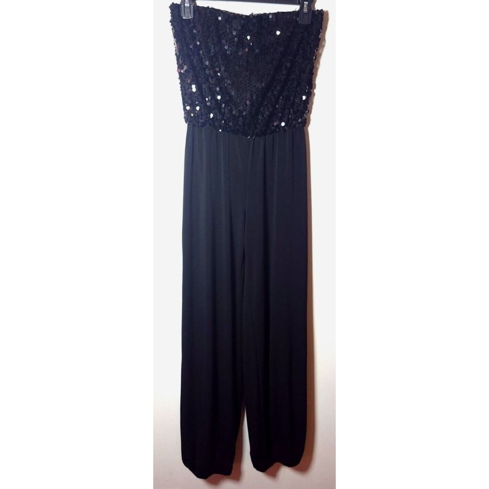 Womens Strapless Jumpsuit Charlotte Russe Black Small - Picture 9 of 12